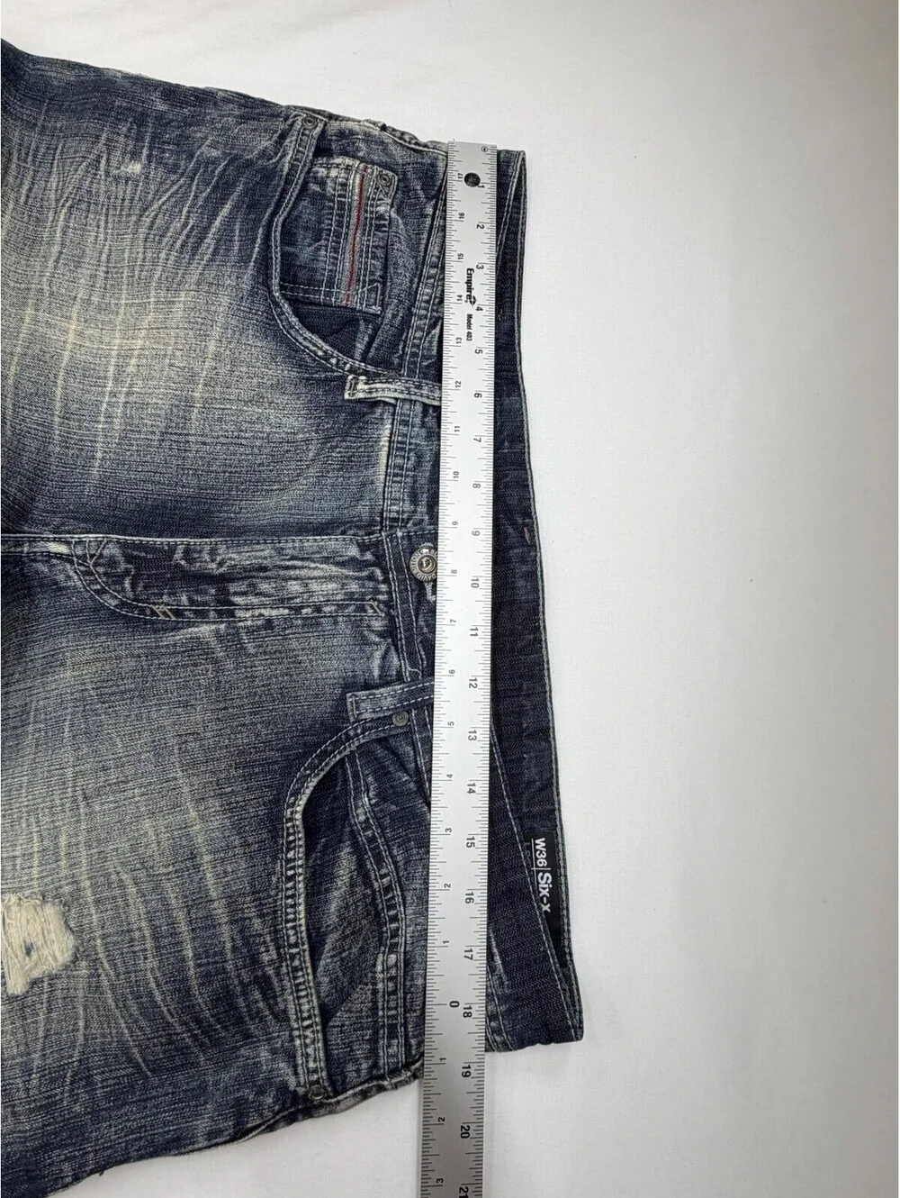 Buffalo David Bitton Men's Jeans Six-X Slim Straight Stretch Denim Size 36 Blue